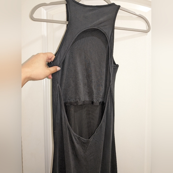1. NWT SKIMS SMOOTH LOUNGE OPEN BACK MAXI DRESS IN ONYX - Picture 6 of 7